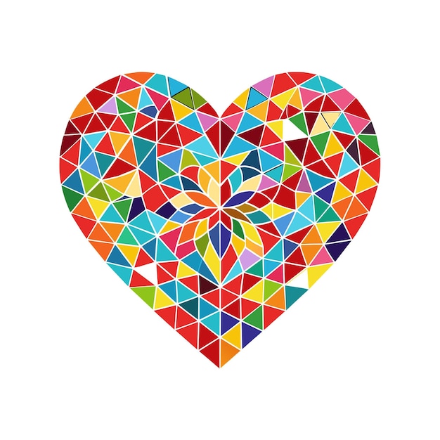 Ilustración vectorial en forma de corazón Concepto