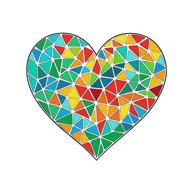 Ilustración vectorial en forma de corazón Concepto