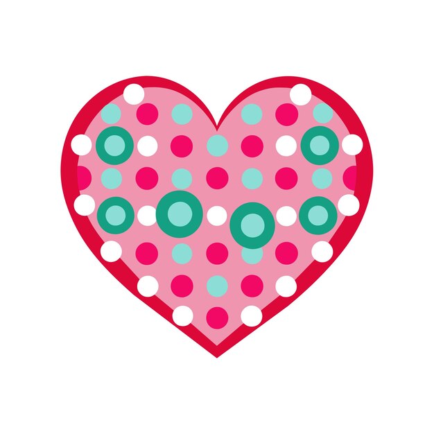 Ilustración vectorial en forma de corazón Concepto