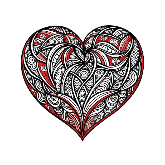 Ilustración vectorial en forma de corazón Concepto