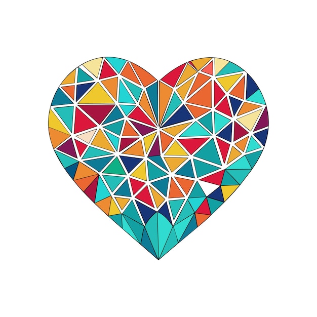 Ilustración vectorial en forma de corazón Concepto