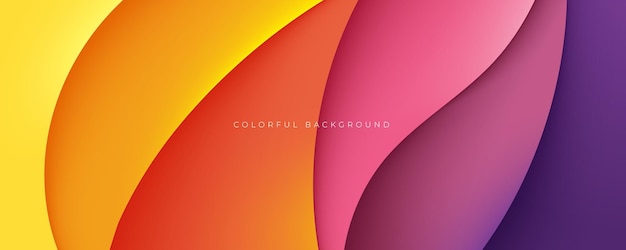 Ilustración vectorial de forma líquida de fondo con capas de dimensión ondulada de colores abstractos