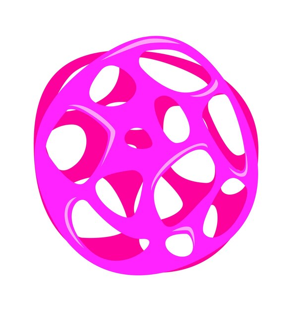Ilustración vectorial de una forma redonda abstracta de dibujos animados