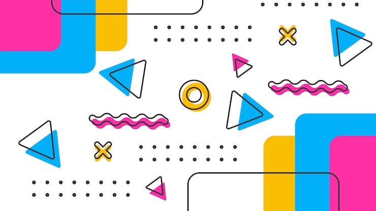 Vector ilustración vectorial de formas gráficas de líneas geométricas abstractas de estilo hipster