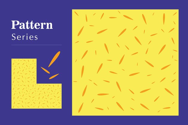 Ilustración vectorial de formas de patrones grano naranja amarillo fresco