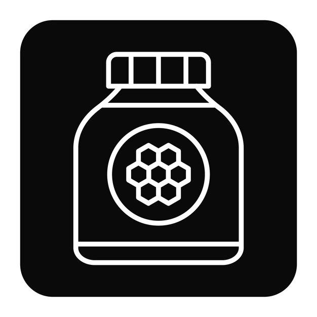 Ilustración vectorial del frasco de miel