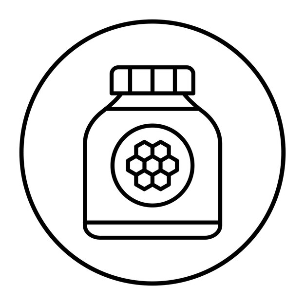 Ilustración vectorial del frasco de miel