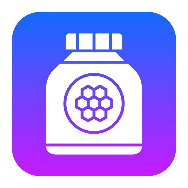 Vector ilustración vectorial del frasco de miel