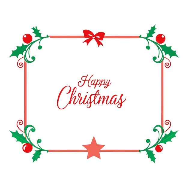 Ilustración vectorial de la frontera de Feliz Navidad