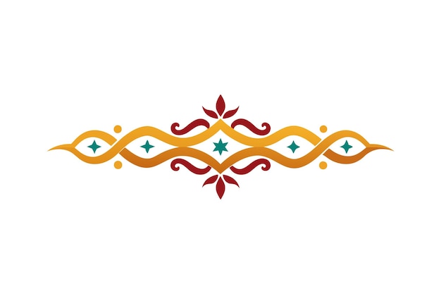 Ilustración vectorial de la frontera islámica de la frontera ornamental