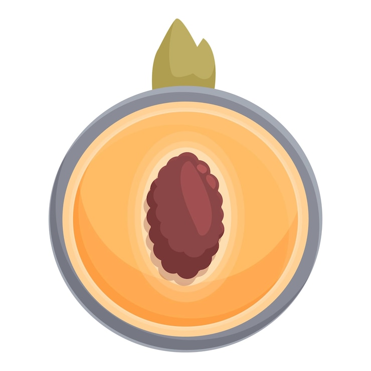 Vector ilustración vectorial de la fruta del caqui de dibujos animados