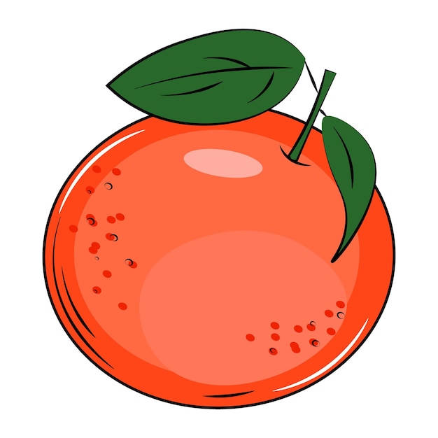 Ilustración vectorial de una fruta de pomelo