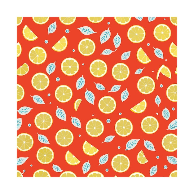 Ilustración vectorial de frutas florales diseño de patrones abstract