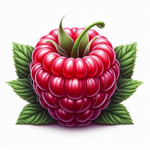 Ilustración vectorial de frutas de frambuesa imagen de fondo de pantalla icono de avatar emoji