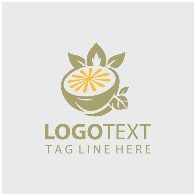Ilustración vectorial de las frutas del logotipo