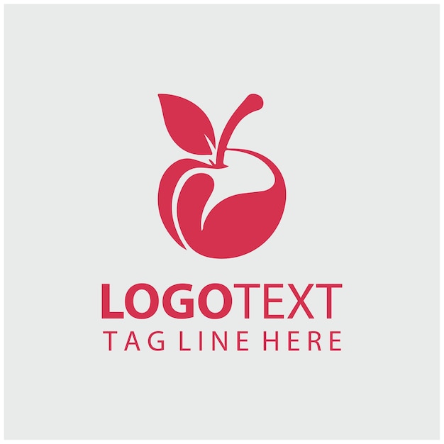 Ilustración vectorial de las frutas del logotipo