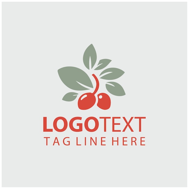 Ilustración vectorial de las frutas del logotipo