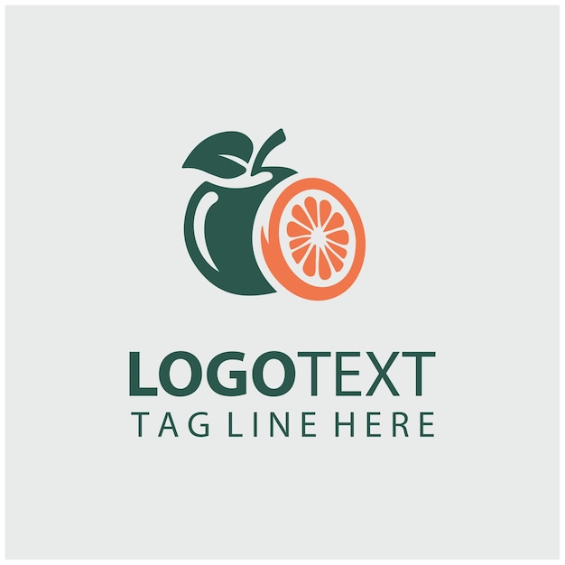 Ilustración vectorial de las frutas del logotipo