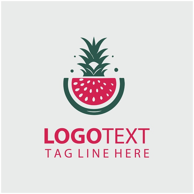 Ilustración vectorial de las frutas del logotipo