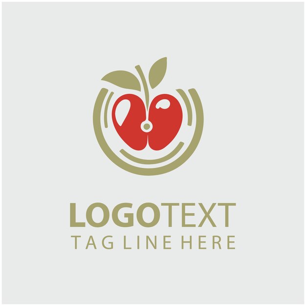 Ilustración vectorial de las frutas del logotipo