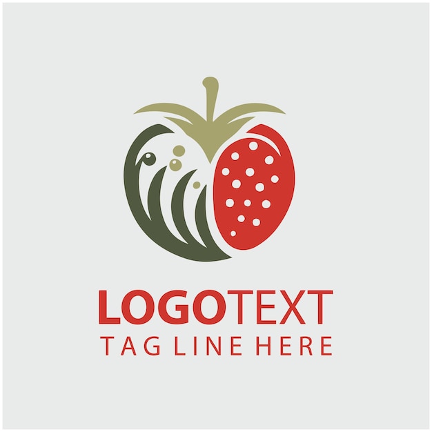 Ilustración vectorial de las frutas del logotipo
