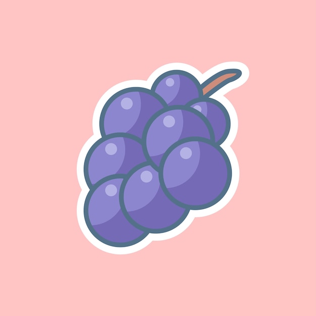Ilustración vectorial de frutas muy bonita