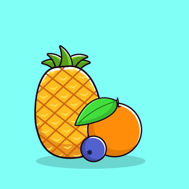 Ilustración vectorial de frutas