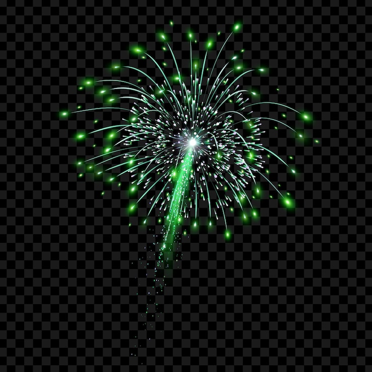 Vector ilustración vectorial de fuegos artificiales de 3 luces de petardos brillantes y brillantes