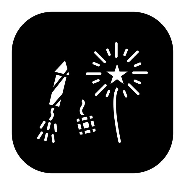 Ilustración vectorial de fuegos artificiales