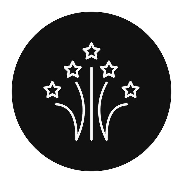 Ilustración vectorial de fuegos artificiales