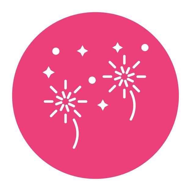 Ilustración vectorial de fuegos artificiales