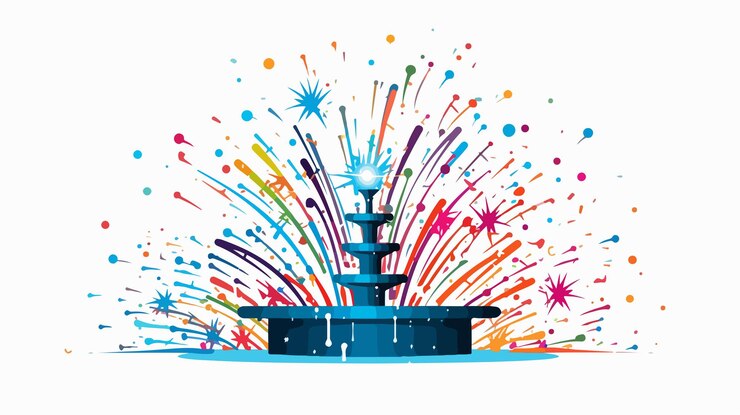 Vector ilustración vectorial de la fuente festiva
