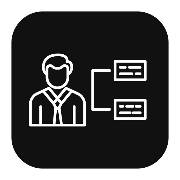 Ilustración vectorial de las funciones de los empleados