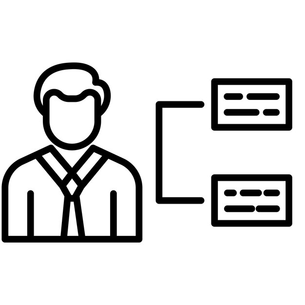 Ilustración vectorial de las funciones de los empleados