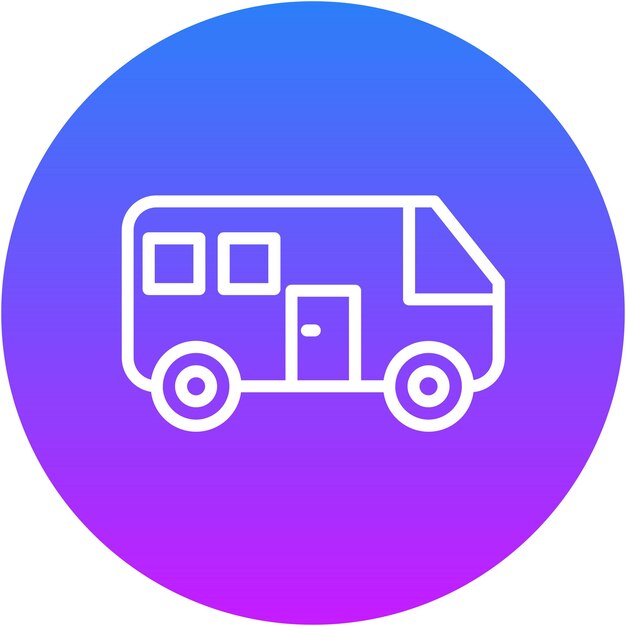 Ilustración vectorial de la furgoneta