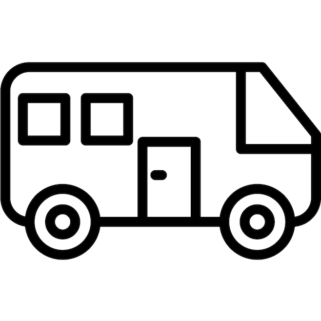 Ilustración vectorial de la furgoneta