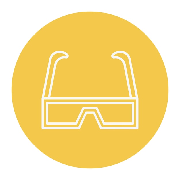 Ilustración vectorial de gafas 3D