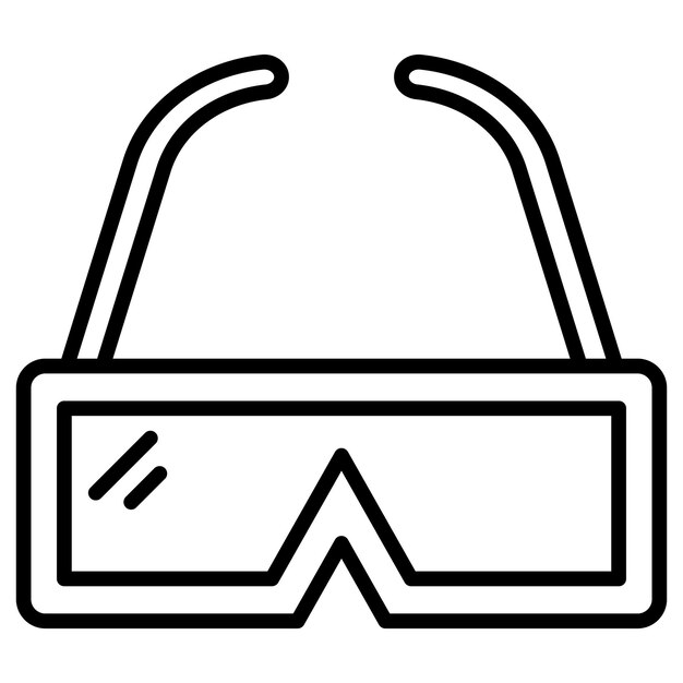 Vector ilustración vectorial de gafas 3d