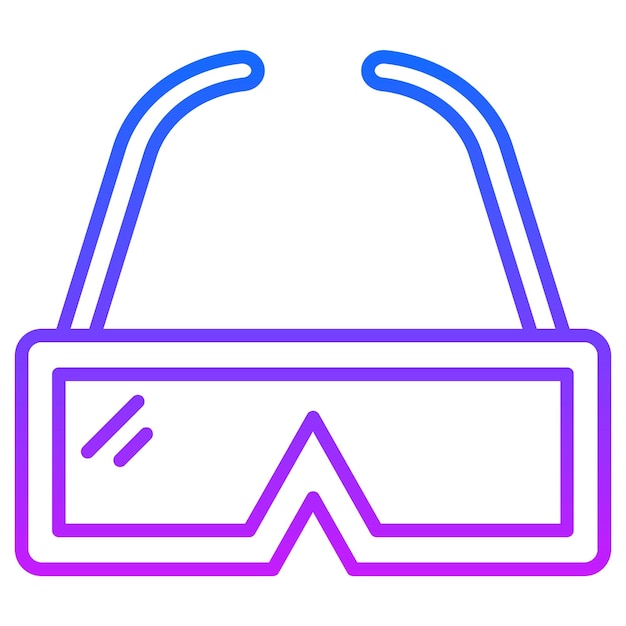 Ilustración vectorial de gafas 3D