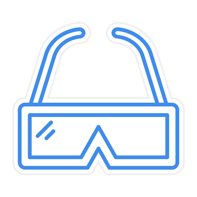 Ilustración vectorial de gafas 3D