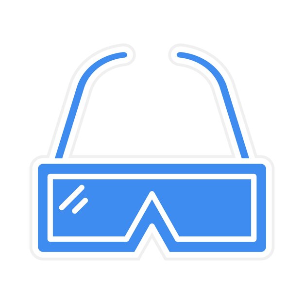 Ilustración vectorial de gafas 3D