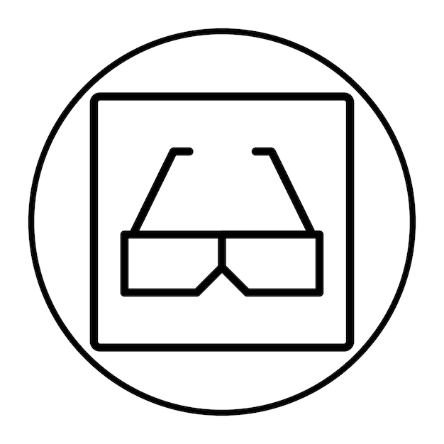 Ilustración vectorial de gafas 3D