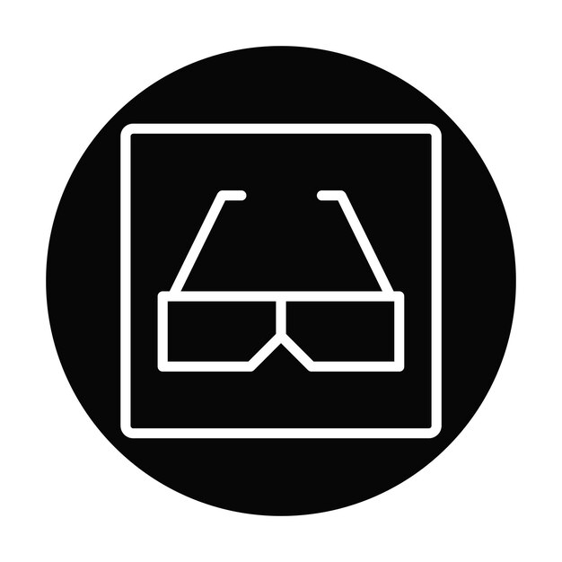 Ilustración vectorial de gafas 3D
