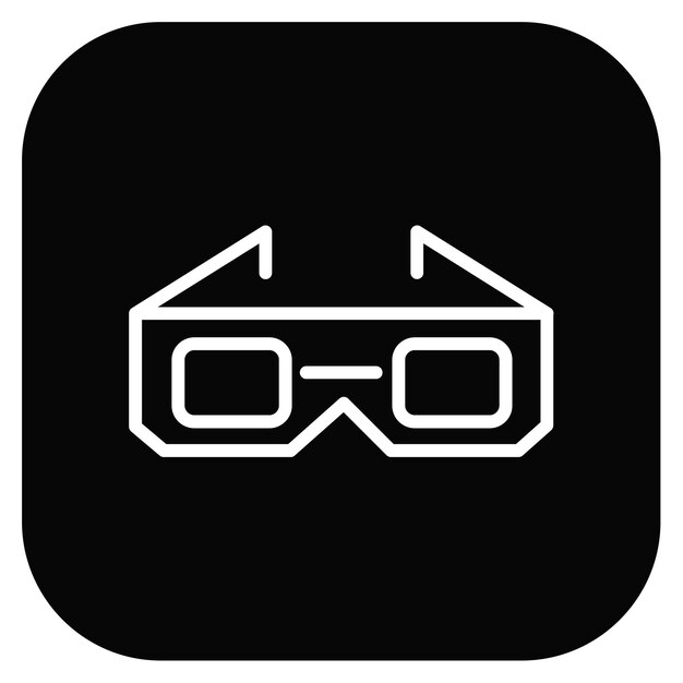 Ilustración vectorial de gafas 3D