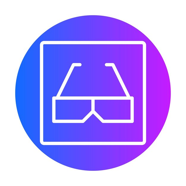 Ilustración vectorial de gafas 3D