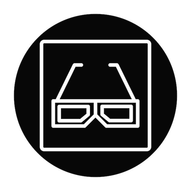 Ilustración vectorial de las gafas de la cámara