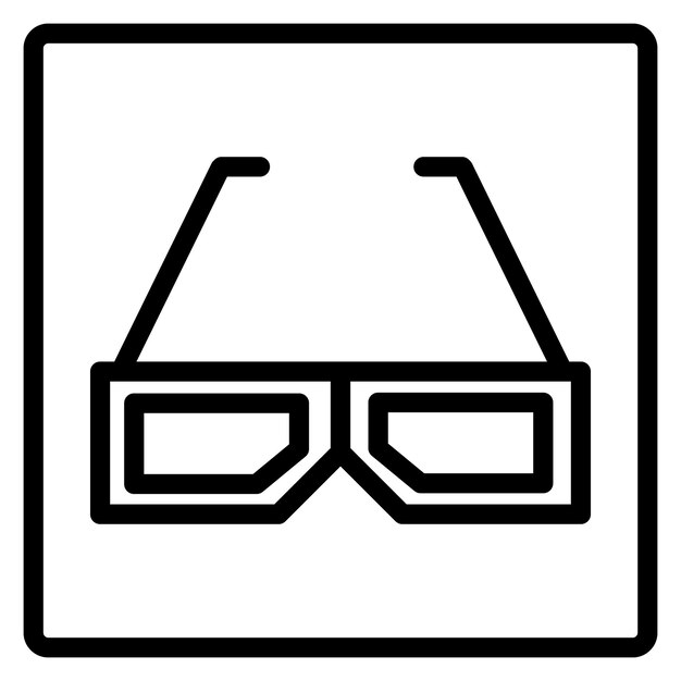 Ilustración vectorial de las gafas de la cámara