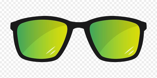 Ilustración vectorial de gafas de protección sobre un fondo transparente