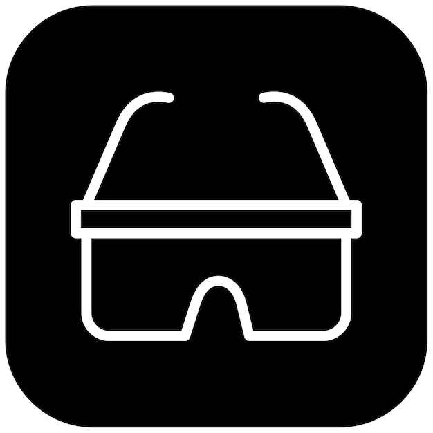 Ilustración vectorial de las gafas de seguridad