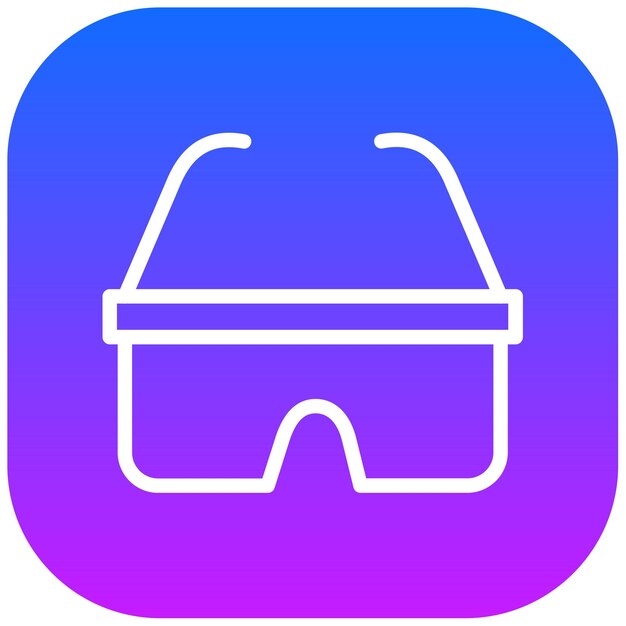 Ilustración vectorial de las gafas de seguridad